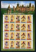 American Indian Dances Mint Sheet of 20 United States, 1996
